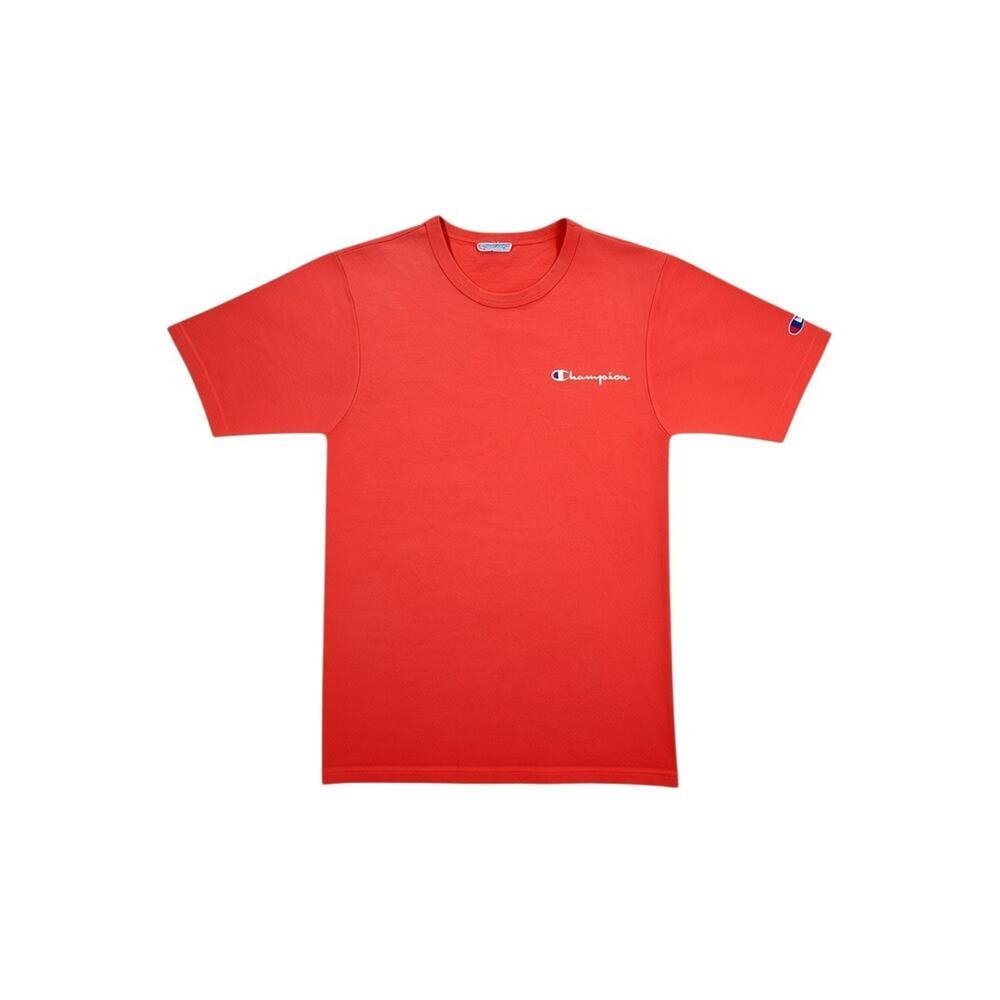 Vintage Champion Classic Script Patch Logo Orange Men's Size M